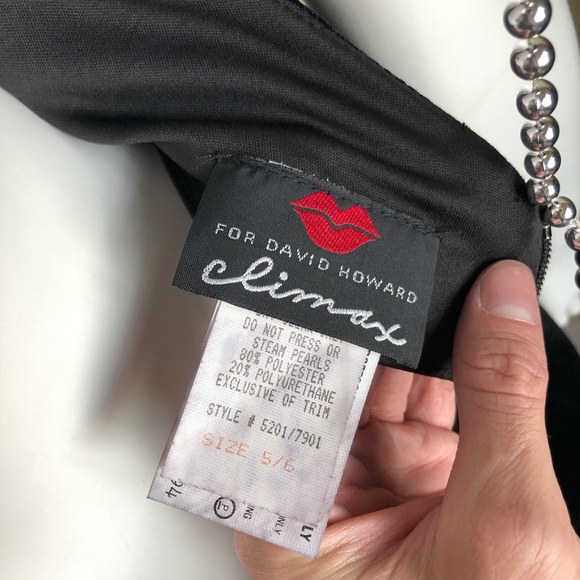 Vintage 90s Climax for David Warren velvet mini - Picture 8 of 8